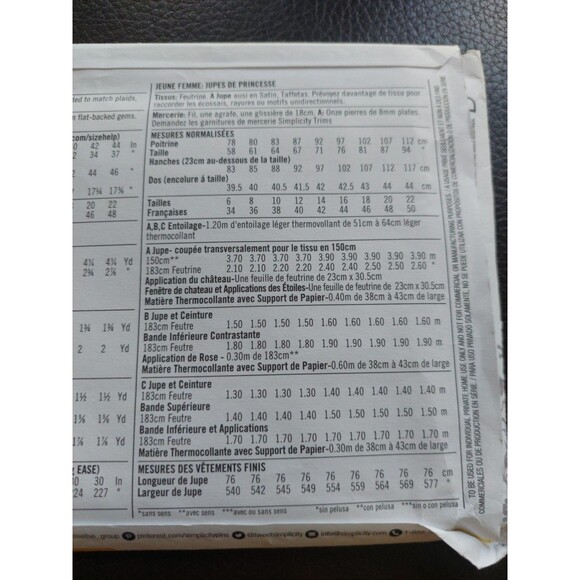 Simplicity Disney Princess Pattern 8628 50s Sock Hop Circle Skirts Belle Ariel - Picture 7 of 8